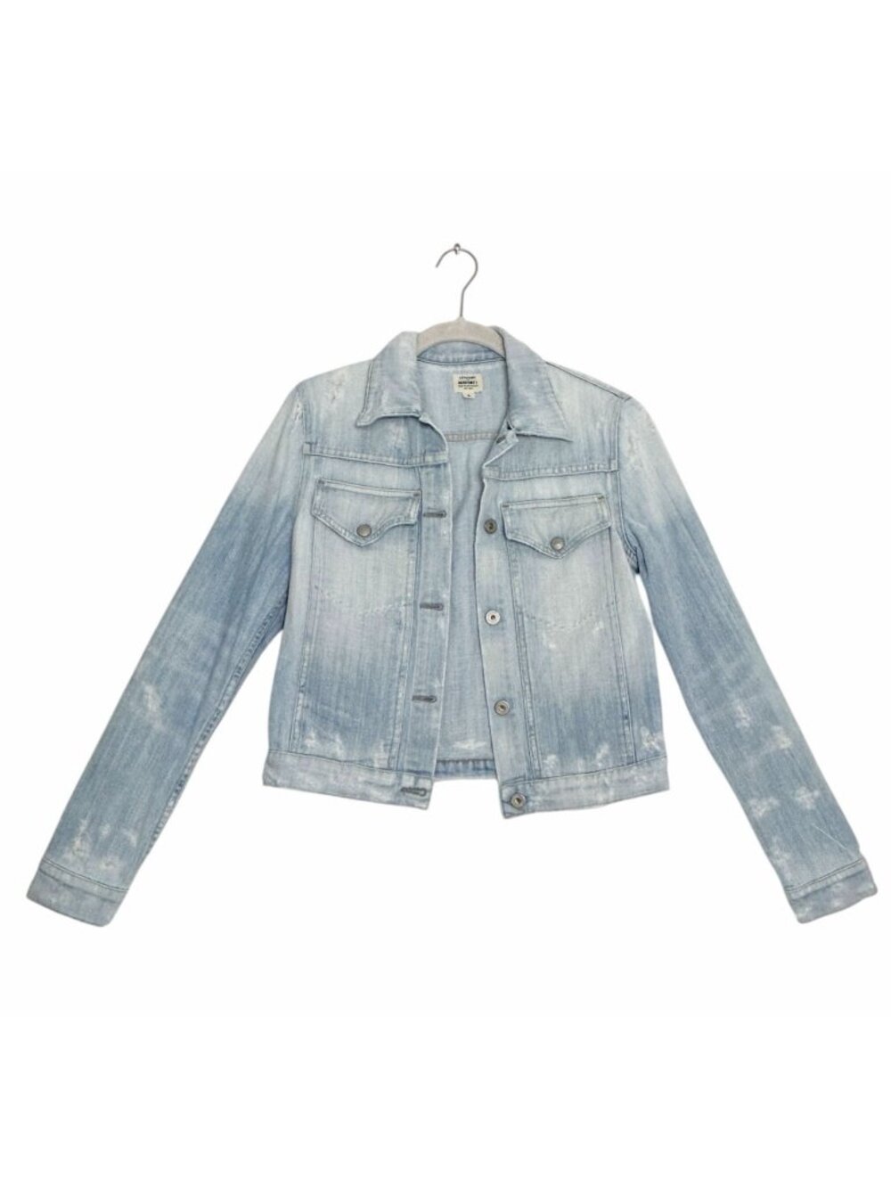 Citizens of Humanity Borderline Distressed Denim Jacket in Light Wash - Sz S